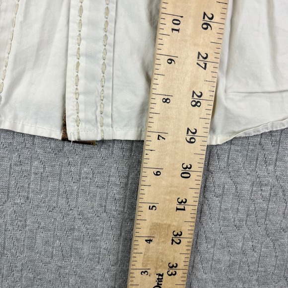 Lamasini Premium Dress Shirt Men XL White Embroidered Western Metal Button Up - Picture 7 of 14